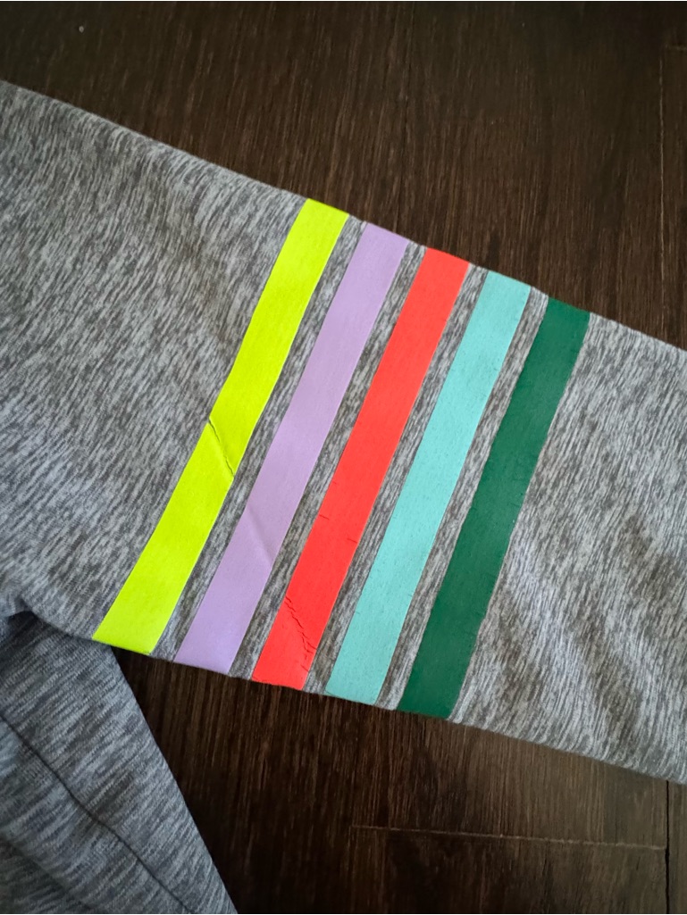 Rockets Of Awesome Gray Rainbow Striped Tech Jacket - Girls Size 8 — image 6 of 6